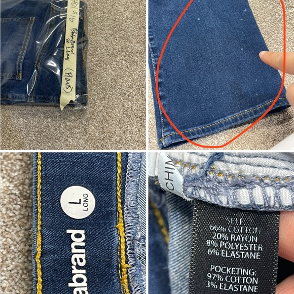 Betabrand womens pull on straight jeans size large high rise dark wash stretch - Picture 10 of 12